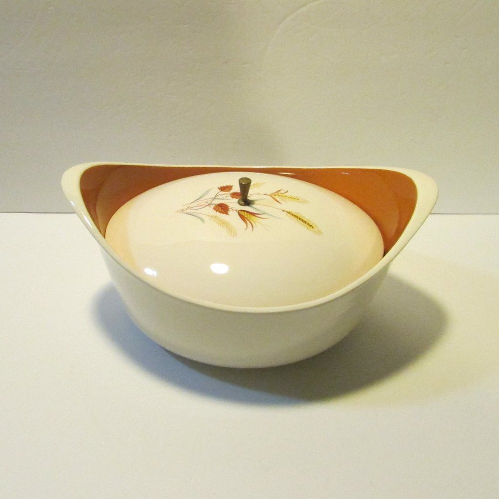 vintage Taylor Smoth and Boutonnier casserol Autumn Harvest fall wheat design